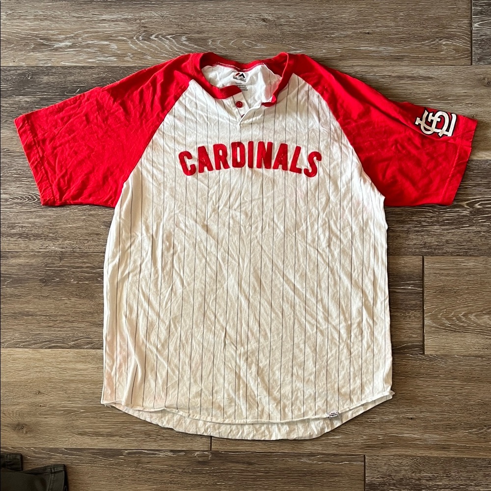 MLB St. Louis Cardinals Red and White Baseball Shirt